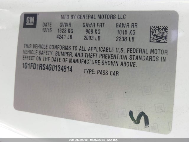 Chevrolet Camaro 2lt 2016 1G1FD1RS4G0134814 Image 9