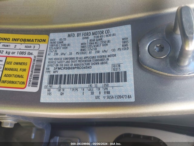 Ford Bronco Sport Big Bend 2023 3FMCR9B69PRD34543 Image 9