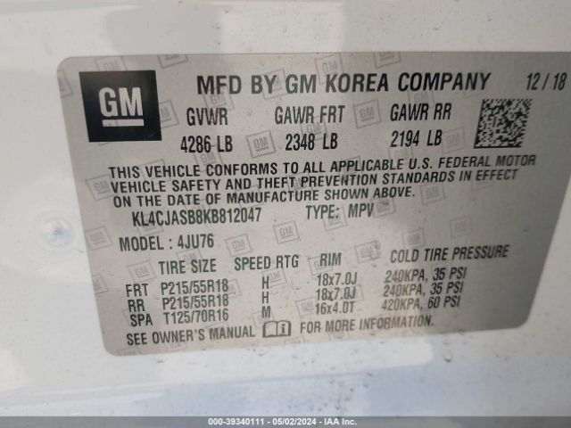 2019 BUICK ENCORE KL4CJASB8KB812047 Photo 8