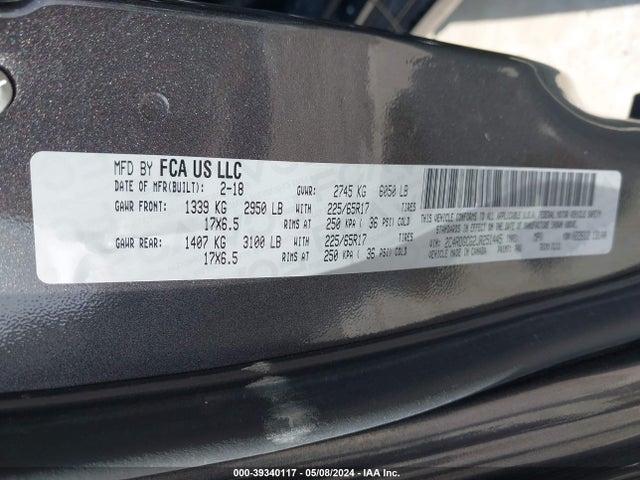 Dodge Grand Caravan Sxt 2018 2C4RDGCG2JR251445 Image 9
