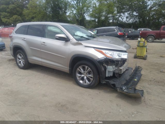 2015 Toyota Highlander Le Plus V6 მანქანა იყიდება აუქციონზე, vin: 5TDZKRFH2FS050617, აუქციონის ნომერი: 39340427