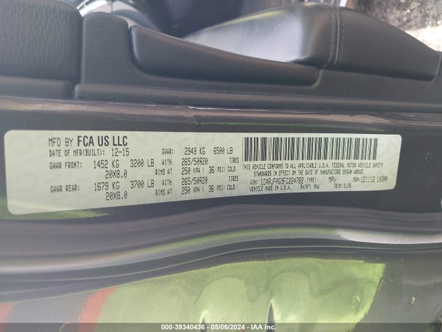 1C4RJFAG9FC224782 Jeep Grand Cherokee Altitude