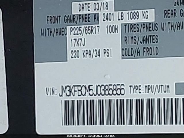 2018 MAZDA CX-5 JM3KFBCM5J0385856 Photo 8