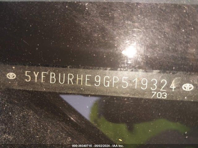 Toyota COROLLA LE 2016 5YFBURHE9GP519324 Image 9