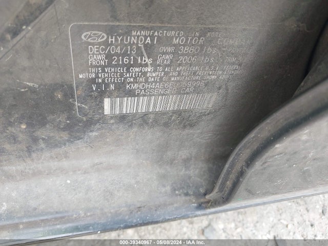 Hyundai ELANTRA SE 2014 KMHDH4AE6EU059996 Image 9