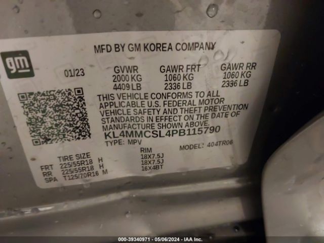 KL4MMCSL4PB115790 Buick Encore Gx Preferred Awd