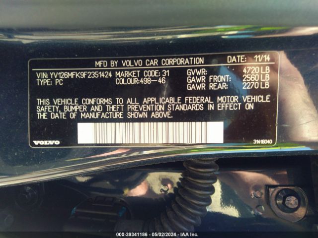 YV126MFK9F2351424 Volvo S60 T5 Premier