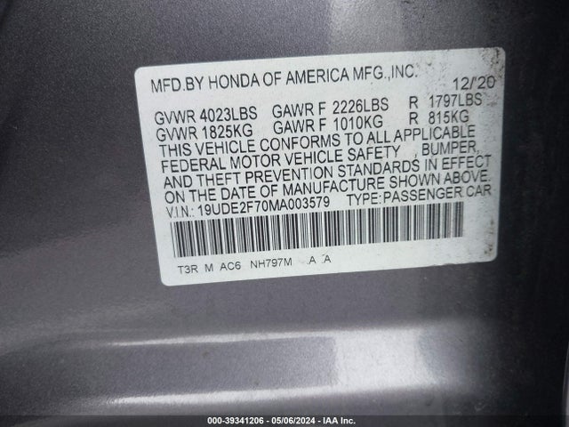 Acura Ilx Premium Package/technology Package 2021 19UDE2F70MA003579 Image 9