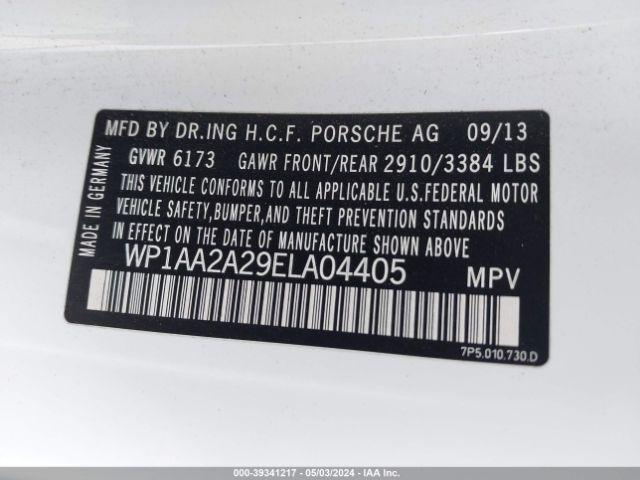 WP1AA2A29ELA04405 Porsche Cayenne Platinum Edition