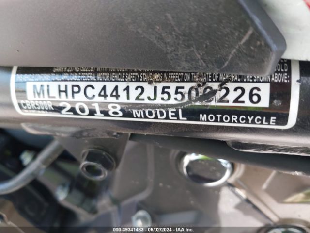 2018 HONDA CBR500 MLHPC4412J5500226 Photo 9