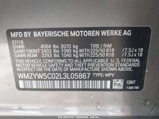 WMZYW5C02L3L05867 Mini Countryman Cooper
