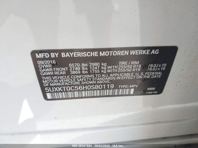 5UXKT0C56H0S80119 BMW X5 Edrive Xdrive40e Iperformance