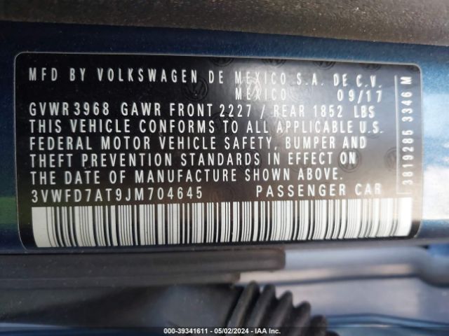3VWFD7AT9JM704645 Volkswagen Beetle 2.0t Coast/2.0t S