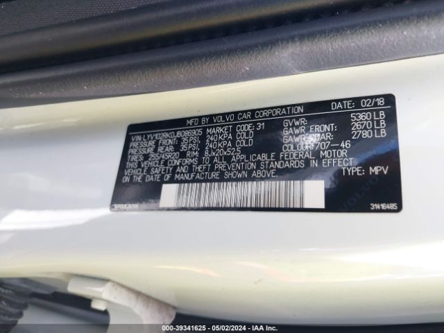LYV102RK0JB086905 Volvo Xc60 T5 Momentum