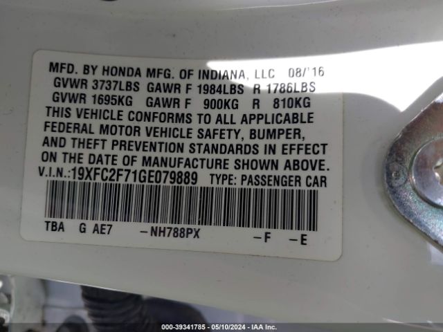 19XFC2F71GE079889 Honda CIVIC EX