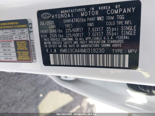 Hyundai Tucson Value 2021 KM8J3CA44MU318230 Image 9