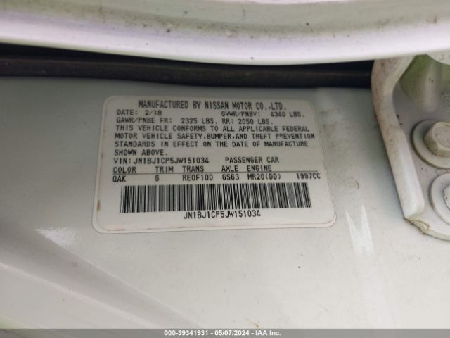 JN1BJ1CP5JW151034 Nissan Rogue Sport S