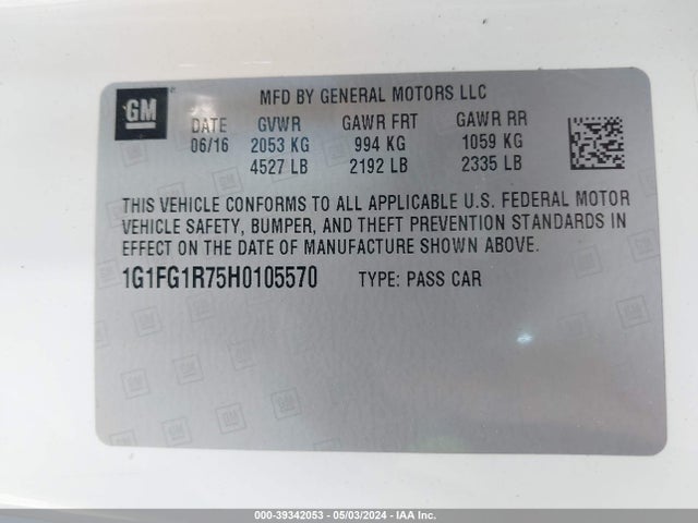 Chevrolet CAMARO 2SS 2017 1G1FG1R75H0105570 Image 9
