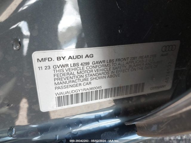 WAUAUDGY1RA060045 Audi A3 Premium 40 Tfsi Front-wheel Drive S Tronic