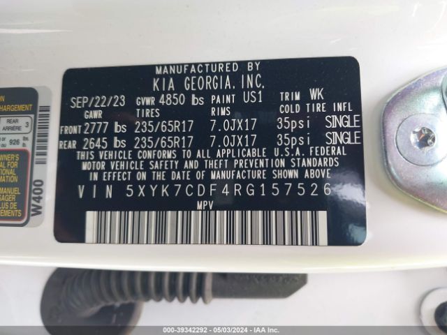 5XYK7CDF4RG157526 KIA Sportage X-pro Prestige