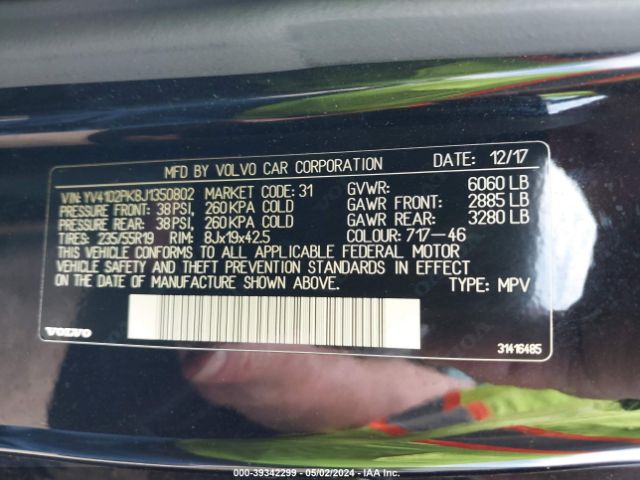 YV4102PK8J1350802 Volvo Xc90 T5 Momentum