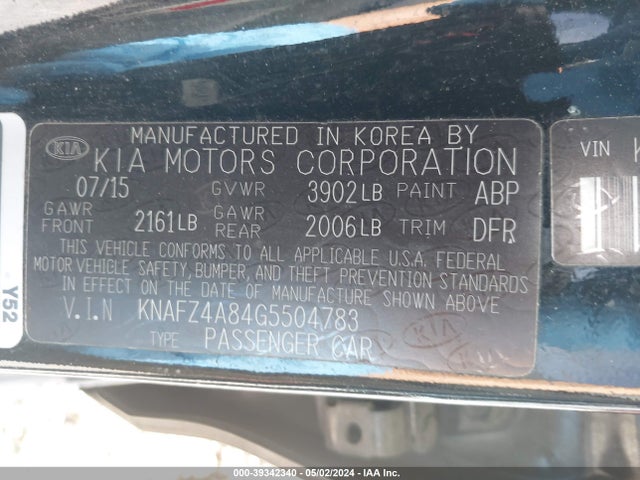 KIA FORTE EX 2016 KNAFZ4A84G5504783 Image 9