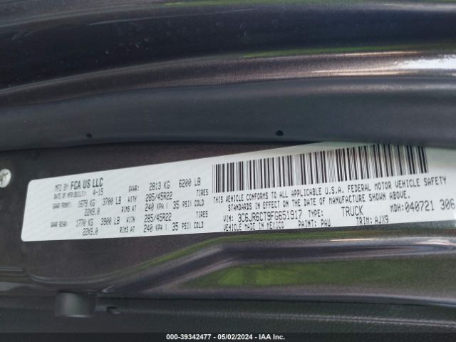 3C6JR6CT9FG651917 RAM 1500 Sport