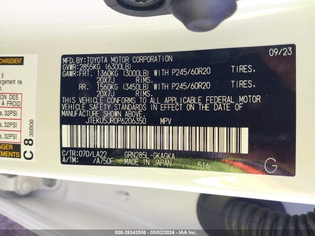 Toyota 4runner Limited 2023 JTEKU5JR0P6206350 Image 9