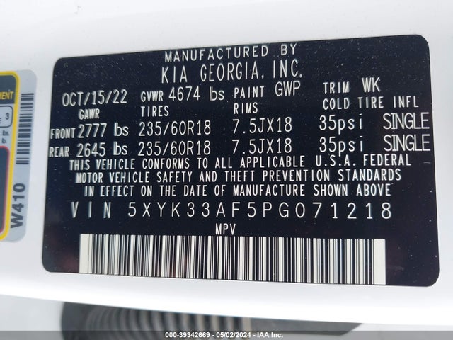 KIA Sportage Ex 2023 5XYK33AF5PG071218 Image 9