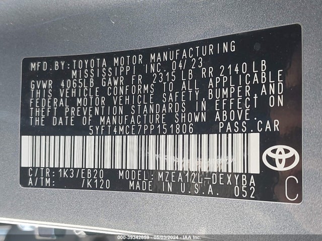 Toyota Corolla Xse 2023 5YFT4MCE7PP151806 Image 9