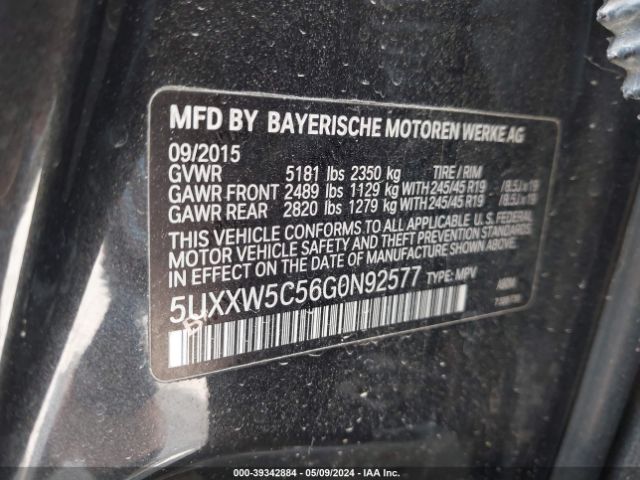 5UXXW5C56G0N92577 BMW X4 Xdrive35i