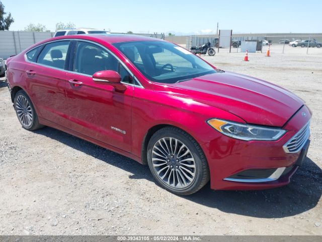 Продажа на аукционе авто 2018 Ford Fusion Hybrid Se, vin: 3FA6P0LU2JR110365, номер лота: 39343105