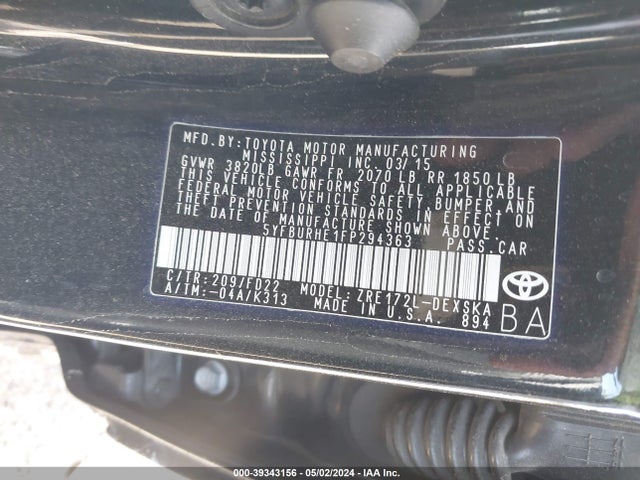 Toyota Corolla S Plus 2015 5YFBURHE1FP294363 Image 9