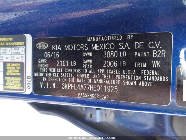KIA FORTE LX 2017 3KPFL4A77HE011925 Image 9
