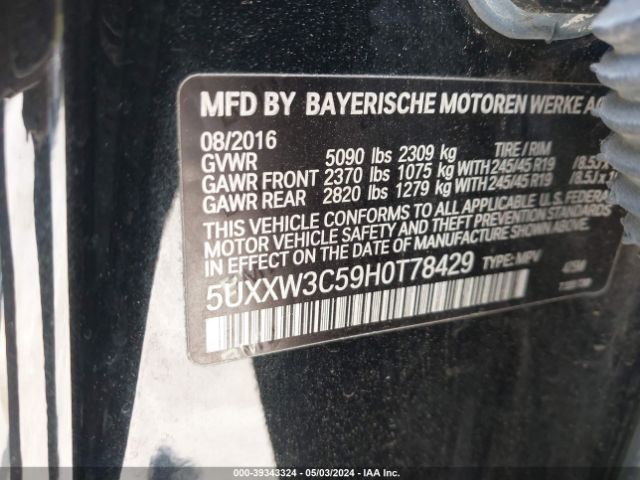 5UXXW3C59H0T78429 BMW X4 Xdrive28i