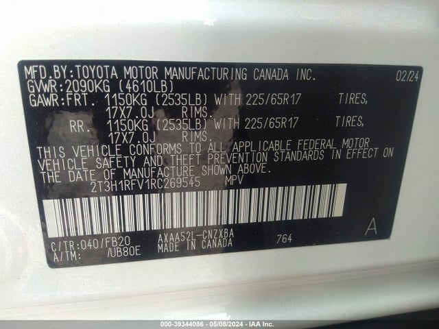 Toyota RAV4 LE 2024 2T3H1RFV1RC269545 Image 9