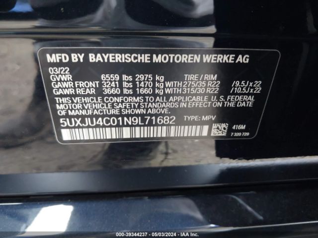 5UXJU4C01N9L71682 BMW X5 M50i