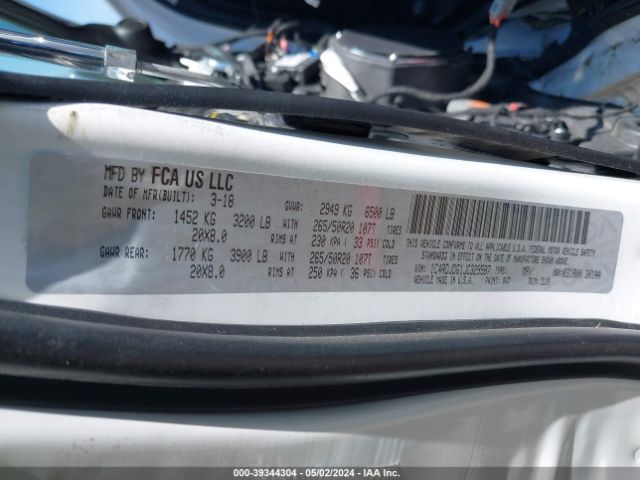 1C4RDJDG1JC329587 Dodge Durango Gt Awd