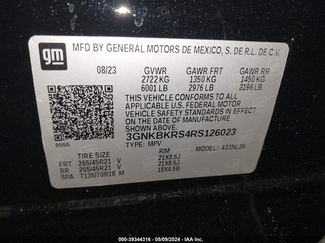 Chevrolet Blazer Awd Rs 2024 3GNKBKRS4RS126023 Image 9