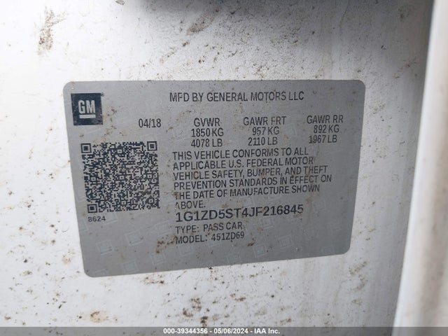 Chevrolet MALIBU LT 2018 1G1ZD5ST4JF216845 Image 9