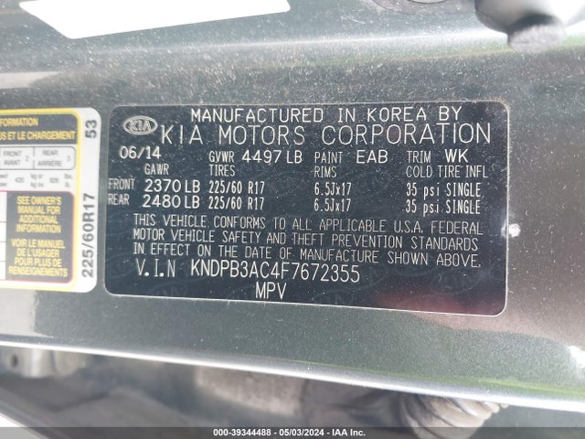 KIA Sportage Lx 2015 KNDPB3AC4F7672355 Image 9