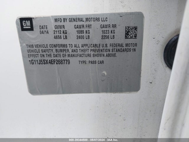 Chevrolet Malibu 2lz 2014 1G11J5SX4EF268779 Image 9