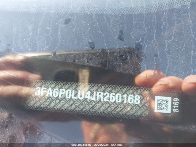 3FA6P0LU4JR260168 Ford Fusion Hybrid Se