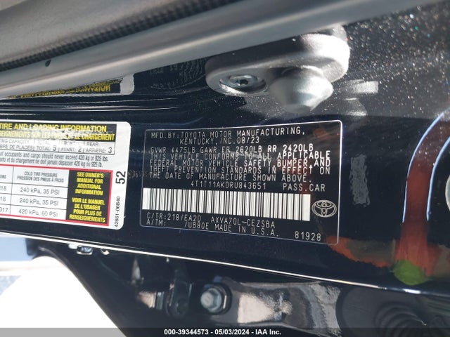 Toyota CAMRY SE 2024 4T1T11AK0RU843651 Image 9