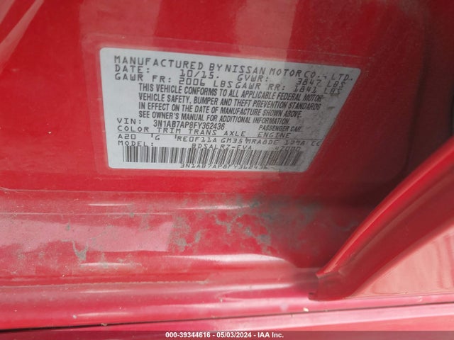 Nissan SENTRA SR 2015 3N1AB7AP8FY362436 Image 9