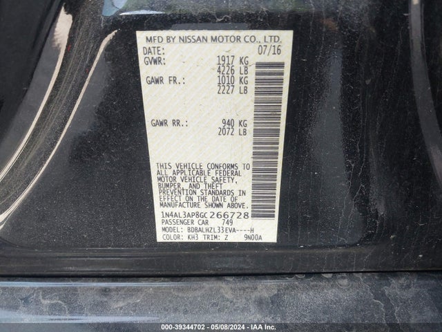Nissan Altima 2.5 Sr 2016 1N4AL3AP8GC266728 Image 9