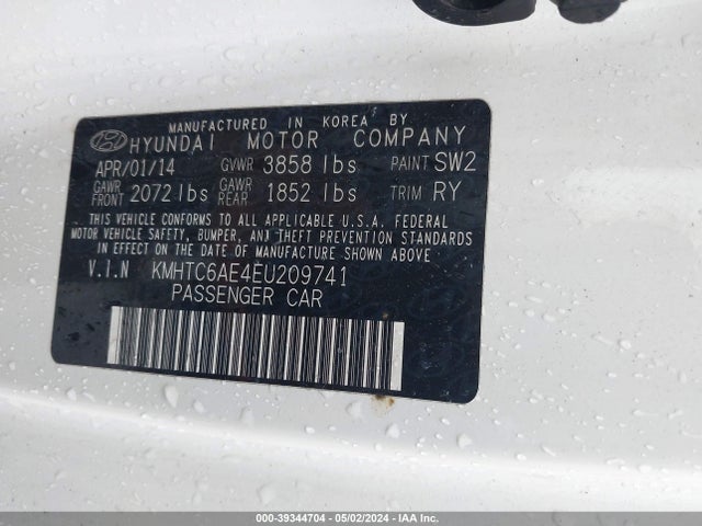 Hyundai Veloster Turbo W/black 2014 KMHTC6AE4EU209741 Image 9