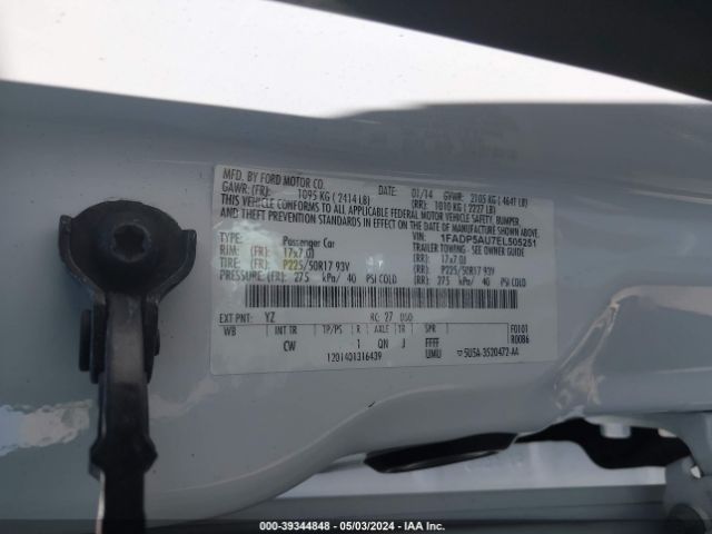 1FADP5AU7EL505251 Ford C-max Hybrid Se