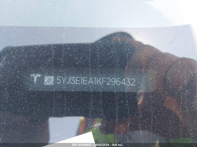 Tesla Model 3 Long Range/mid Range/standard Range/standard Range Plus 2019 5YJ3E1EA1KF296432 Image 9