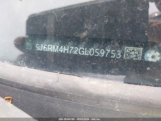 Honda Cr-v Ex-l 2016 5J6RM4H72GL059753 Image 9
